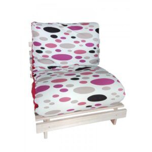 Sofá cama orlando natural funda sylvie y rojo