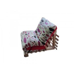 Sofá cama orlando natural funda sylvie y rojo