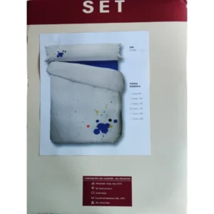 Funda nordica set azul y crudo