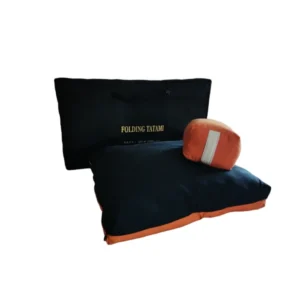 Pack meditación zabutón naranja y negro y zafu naranja