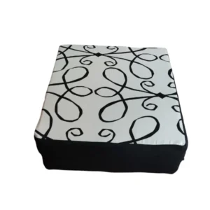 Puff látex funda dunia y negra