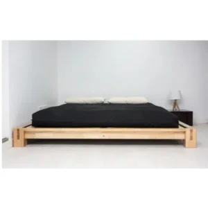 Cama Metro Natural futon funda negra