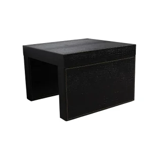 Mesa centro piel negro